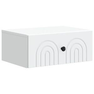 vidaXL Спален шкаф с монтаж на стена с чекмедже Бяло 49 x 34,5 x 20 см