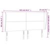 vidaXL Горна табла за легло с уши, тъмносива, 163x23x118/128 см, плат