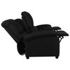 vidaXL 3-местно кресло реклайнер, черно, текстил