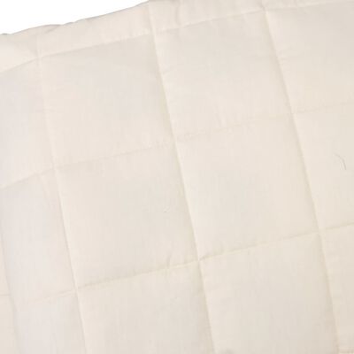 vidaXL Утежнено одеяло светлокремаво 137x200 см 10 кг плат