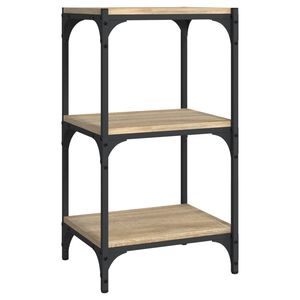 vidaXL Библиотека дъб сонома 40x33x70,5 см инженерно дърво и стомана