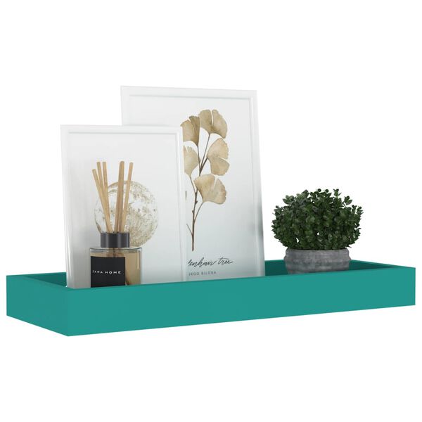 vidaXL Стенни рафтове Loggia, 2 бр, сини, 40x15x4 см, МДФ