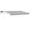vidaXL Ръчен изтеглящ сенник с LED светлини Антрацит и бяло 2,5 x 2 m