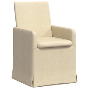 vidaXL Обедени столове 2 бр. текстил Крем 57 x 67 x 95 см