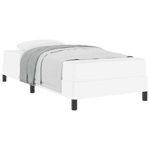 vidaXL Рамка за легло с матрак Чисто бяло 80 x 200 cm текстил