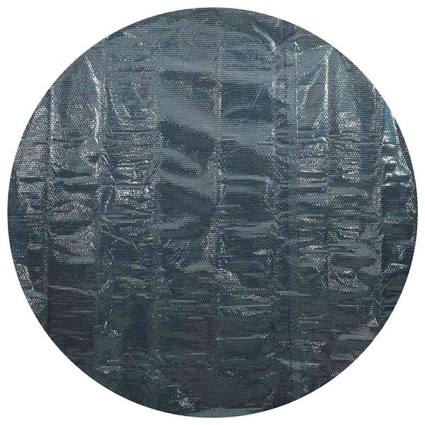 vidaXL Плаващо соларно покривало за басейн, PE, 210 см, черно и синьо