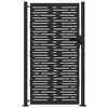 vidaXL Градинска врата Черно 110 x 205 см Прахово боядисана стомана
