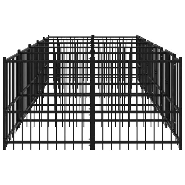 vidaXL Дворна клетка за кучета, стомана, 9,38 м&sup2;
