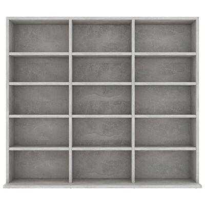 vidaXL CD шкаф, бетонно сив, 102x23x89,5 см, ПДЧ
