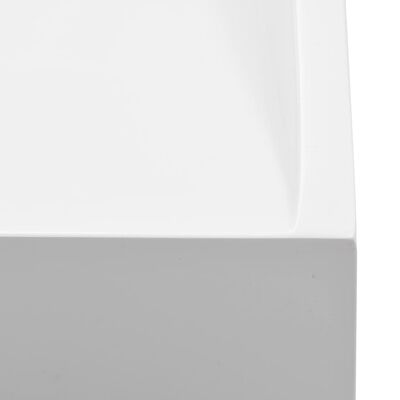 vidaXL Мивка, 80x46x11 см, минерална/мраморна отливка, бяла