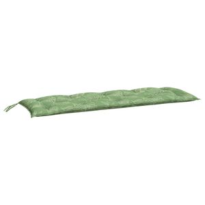 vidaXL Възглавница за градинска пейка с листа 150x50x7 см оксфорд плат