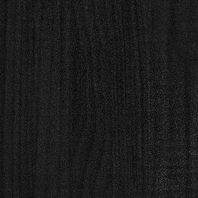 vidaXL Градински сандък, черен, 50x50x70 см, бор масив