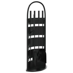 vidaXL Комплект инструменти за камина, 5 части, 23x15x66 см, стомана
