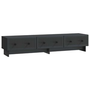 vidaXL ТВ шкаф 147 x 34,5 x 30 см Черно Инженерна дървесина