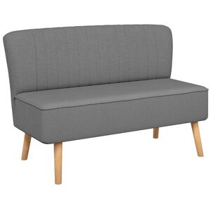 vidaXL Диван, плат, 117x55,5x77 см, светлосив