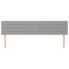 vidaXL Табла за легло, светло сива, 200x5x78/88 см, плат