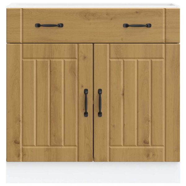 vidaXL Кухненски шкаф Lucca, дъб артизан, инженерно дърво