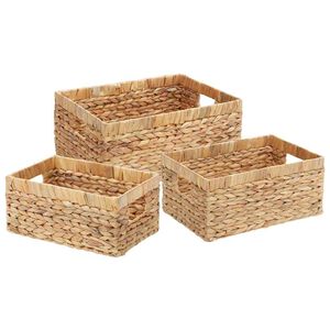 vidaXL Кошници за съхранение 3 бр. Воден хиацинт 40 x 30 x 18 см