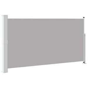vidaXL Прибираща се странична тента, 160х300 см, сива