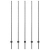 vidaXL Вградена оградна колона 5 pcs Сиво 200 cm