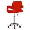 vidaXL Въртящи се трапезни столове, 2 бр, червени, изкуствена кожа