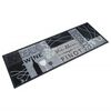 vidaXL Кухненско килимче, миещо, винен мотив, сиво, 60x180 см, кадифе