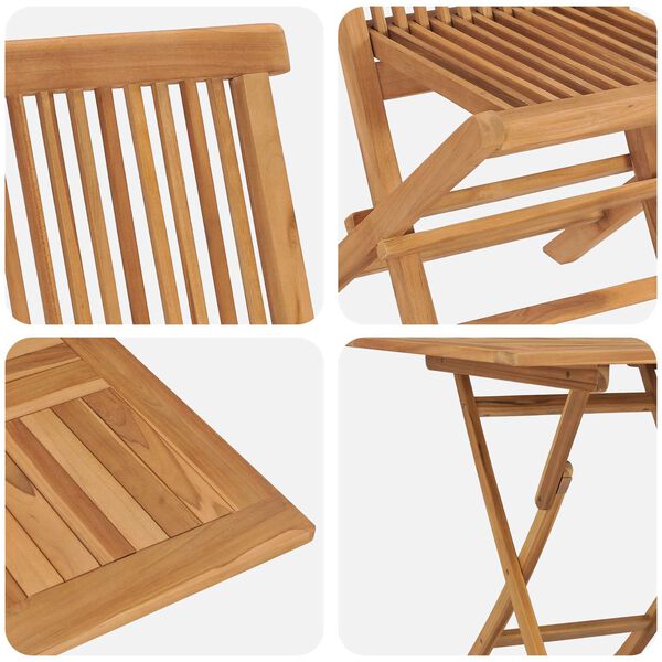 vidaXL Комплект за хранене в градината 3 pcs Кафяво