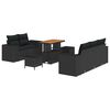 vidaXL Градински Софа Комплект 8 pcs Черно полиратан