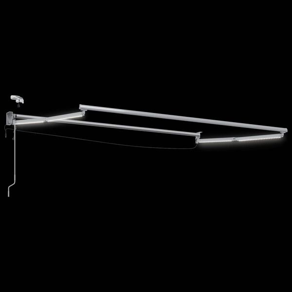 vidaXL Електрически разтегателен навес Бял 3 x 2,5 m