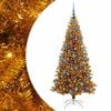 vidaXL Коледно дърво с 300 LED светодиода Златист 180 cm PET
