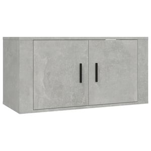 vidaXL ТВ шкаф за стенен монтаж, бетонно сиво, 80x34,5x40 см