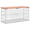 vidaXL Градинска пейка дизайн габион 83x31,5x42см дугласко дърво масив