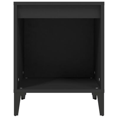 vidaXL Нощно шкафче, черно,40x35x50 см