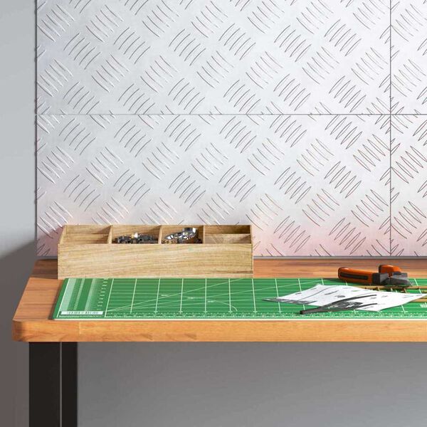 vidaXL Стъпало Правоъгълна 4 pcs Сребрист 50 x 20 cm Алуминий