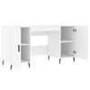 vidaXL Бюро, бяло, 140x50x75 см, инженерно дърво