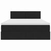 vidaXL Легло с място за съхранение и LED Черно 140 x 200 cm Кадифе