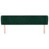vidaXL Горна табла за легло с уши, тъмнозелена, 183x23x78/88см, кадифе