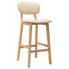 vidaXL Бар табуретки, 2 бр, кремави, текстил
