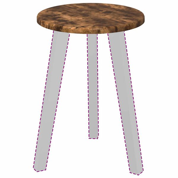 vidaXL Топ за маса Опушен дъб 30 x 30 x 1,5 см Инженерно дърво