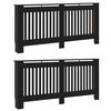 vidaXL Калъф за радиатор 2 pcs Черно 172 x 19 x 81,5 cm