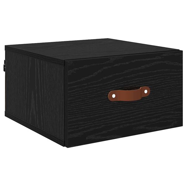 vidaXL Стенен шкаф за нощно шкафче Черния дъб 35 x 35 x 20 см