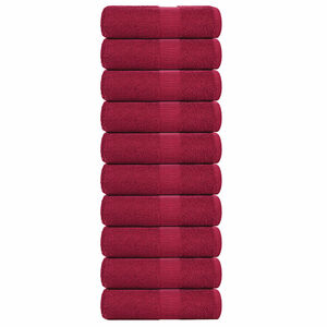 vidaXL Кърпи за пране FROGN 10 бр. бордо 30x30 см 360 г/м&sup2;