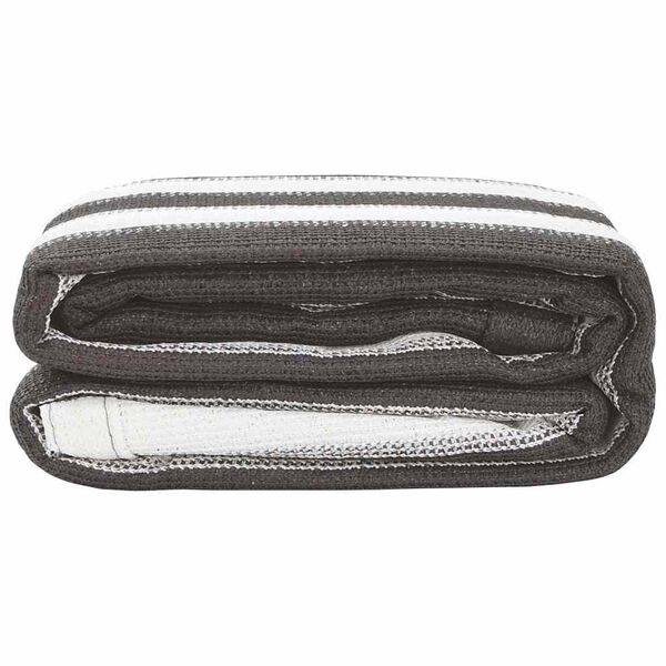 vidaXL Килим за палатка, антрацит и бяло, 400x400 см, HDPE