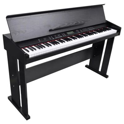 vidaXL Електрическо/Дигитално пиано с 88 клавиша и поставка