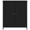 vidaXL Сайдборд, черен, 70x30x80 см, инженерно дърво