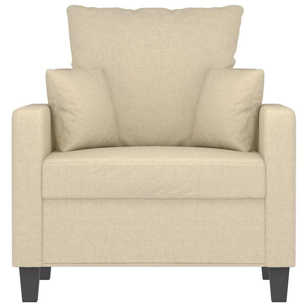 vidaXL Кресло, кремаво, 60 см, текстил