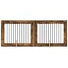 vidaXL Врата за кучета с поставки 2 pcs Опушен дъб 100 x 80 cm