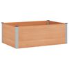 vidaXL Градинска повдигната леха Кафяво 150 x 100 x 54 cm алу.