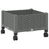 vidaXL Градинска саксия с колела Светлосиво 40 x 40 x 33 см ПП