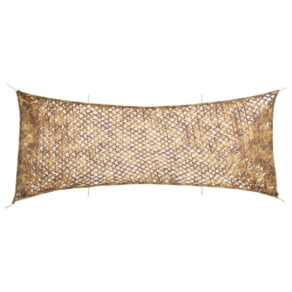 vidaXL Камуфлажна мрежа с чанта за съхранение, 721x294 см, пясъчен